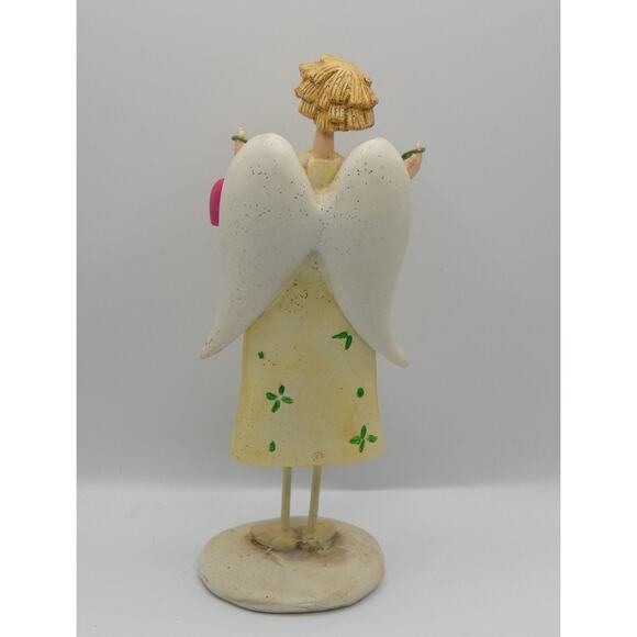 Greenbrier International Polystone Lady #610 Angel with Hearts - Vintage - Picture 3 of 6